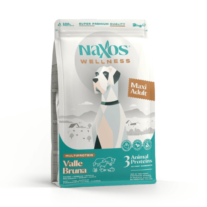 Naxos Wellness Valle Bruna con Manzo Bufalo e AgnelloAdult Maxi per Cani Promozione