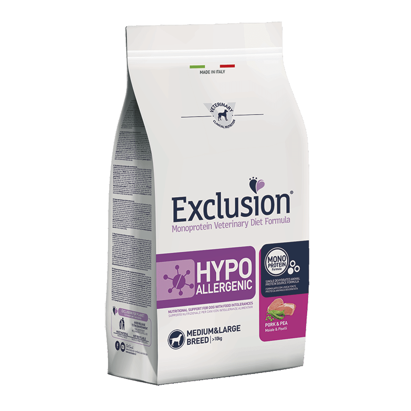 Exclusion Diet Hypoallergenic Maiale e Piselli per Cani Convenienza