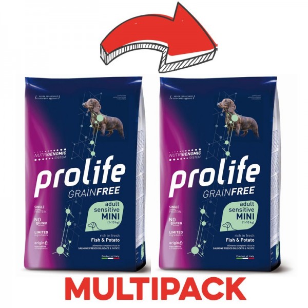 Prolife Grain Free Adult Sensitive Mini Pesce e Patate per Cani 2025