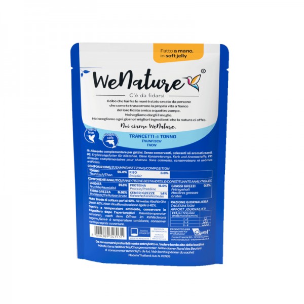 WeNature Kitten Trancetti di Tonno Soft Jelly in Busta per Gattini Affare Del Giorno