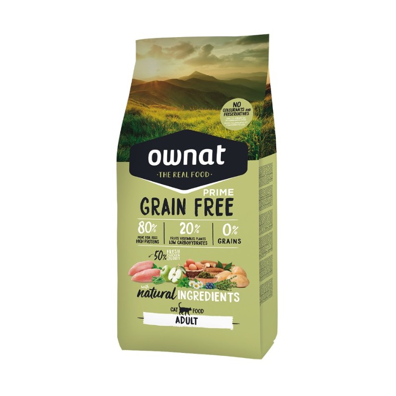 Ownat Cat Prime Grain Free Adult Pollo e Tacchino per Gatti Sconto