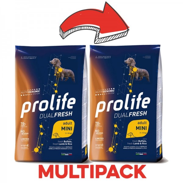 Prolife Dual Fresh Adult Mini Agnello Bufalo e Riso per Cani ACQUISTA ORA