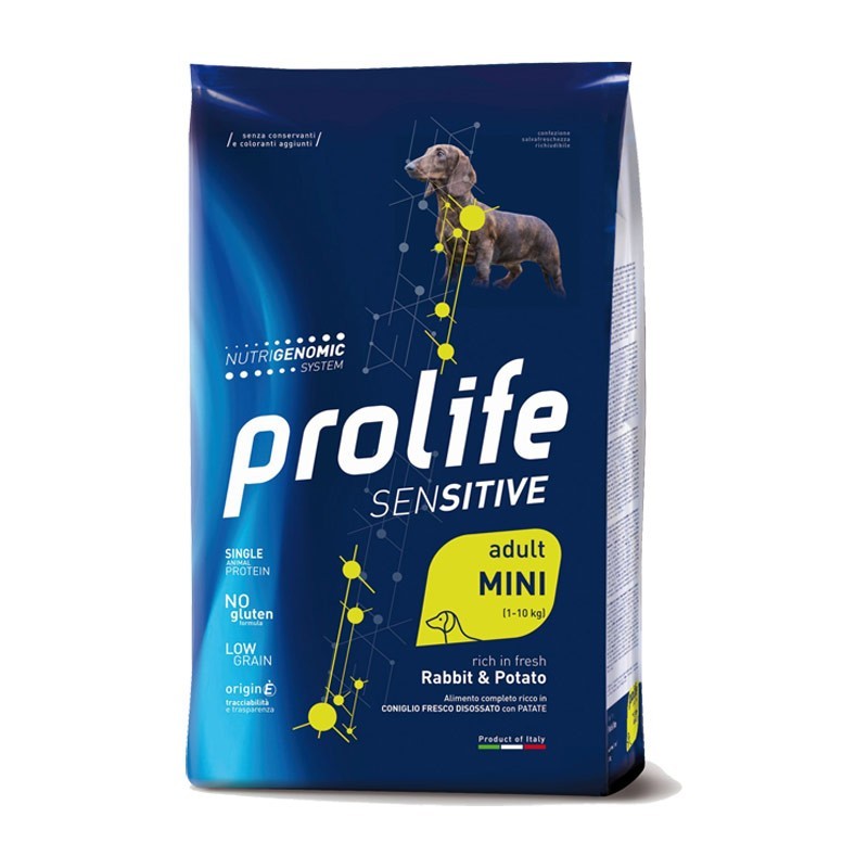 Prolife Sensitive Adult Mini Coniglio e Patate per Cani Latest stili
