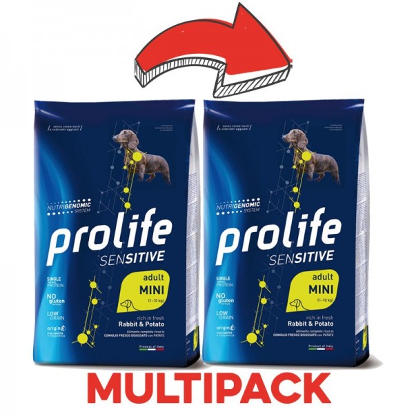 Prolife Sensitive Adult Mini Coniglio e Patate per Cani Latest stili