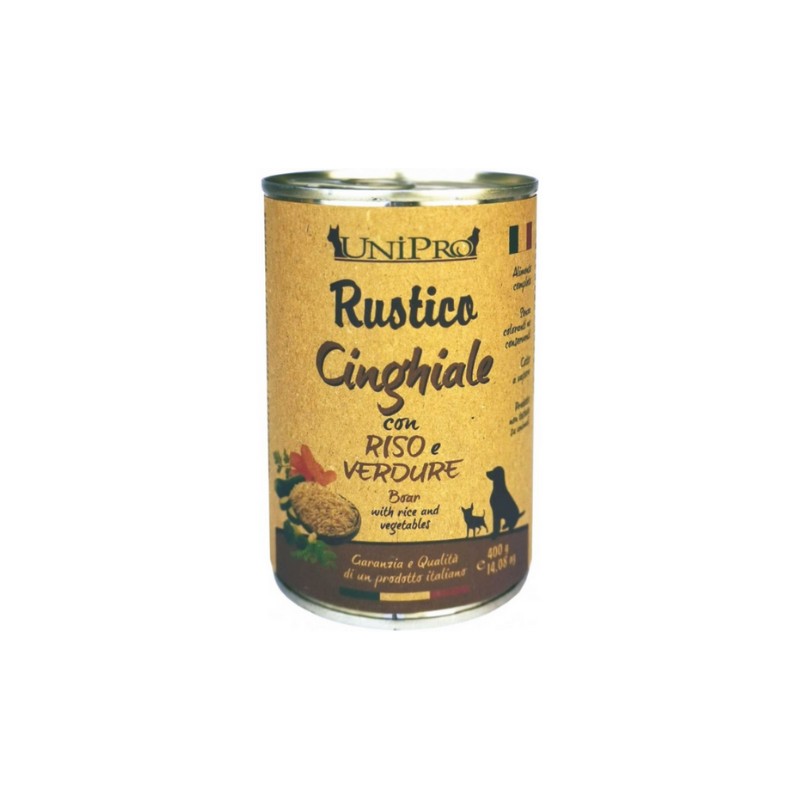 Unipro Rustico Cinghiale con Riso e Verdure per Cani Offerte giornaliere