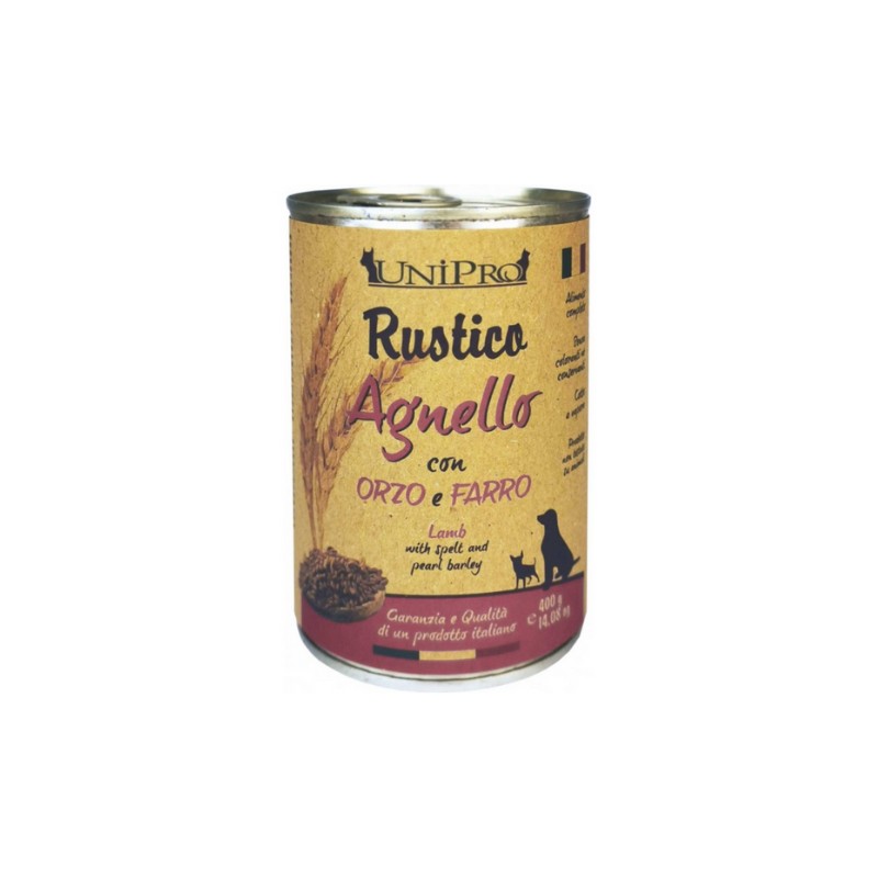 Unipro Rustico Agnello con Orzo e Farro per Cani Offerte speciali