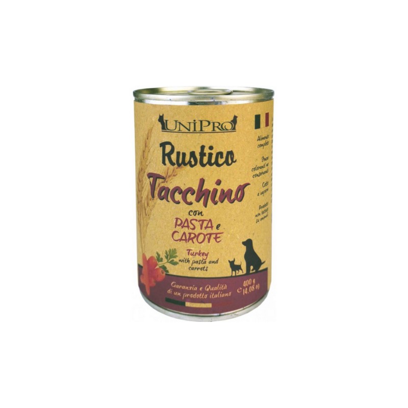 Unipro Rustico Tacchino con Pasta e Carote per Cani Enormi risparmi