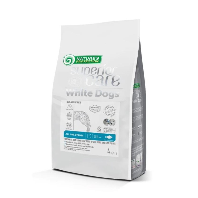 Nature's Protection Superior Care White Dogs Grain Free Adult All Breeds con Pesce Bianco Sconti VIP