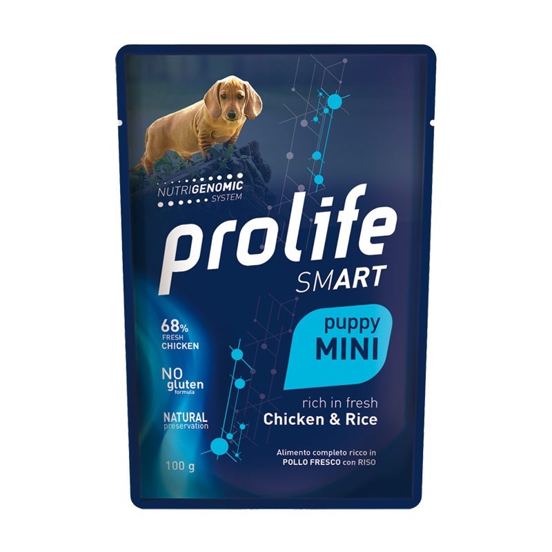 Prolife Smart Puppy Pollo e Riso Mini Umido per Cani Grande vendita