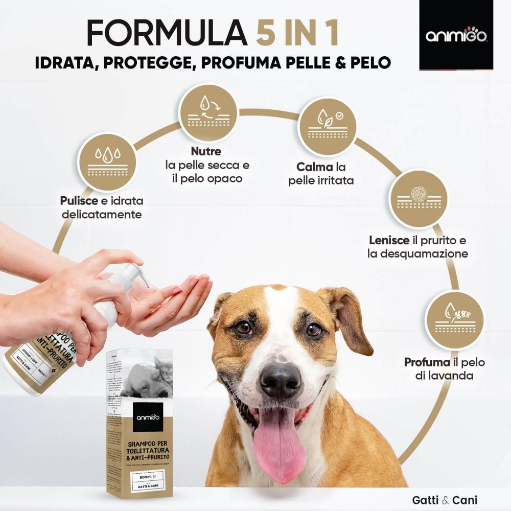 Animigo Shampoo Toelettatura & Anti Prurito Vendita Economica