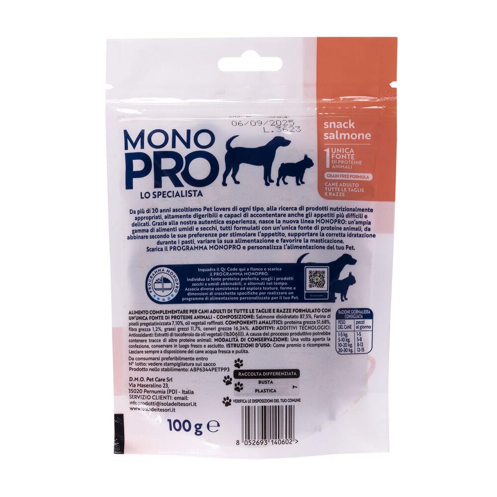 Monopro Dog Adult All Breeds Snack al Salmone 100 gr 000138774 Offerta esclusiva
