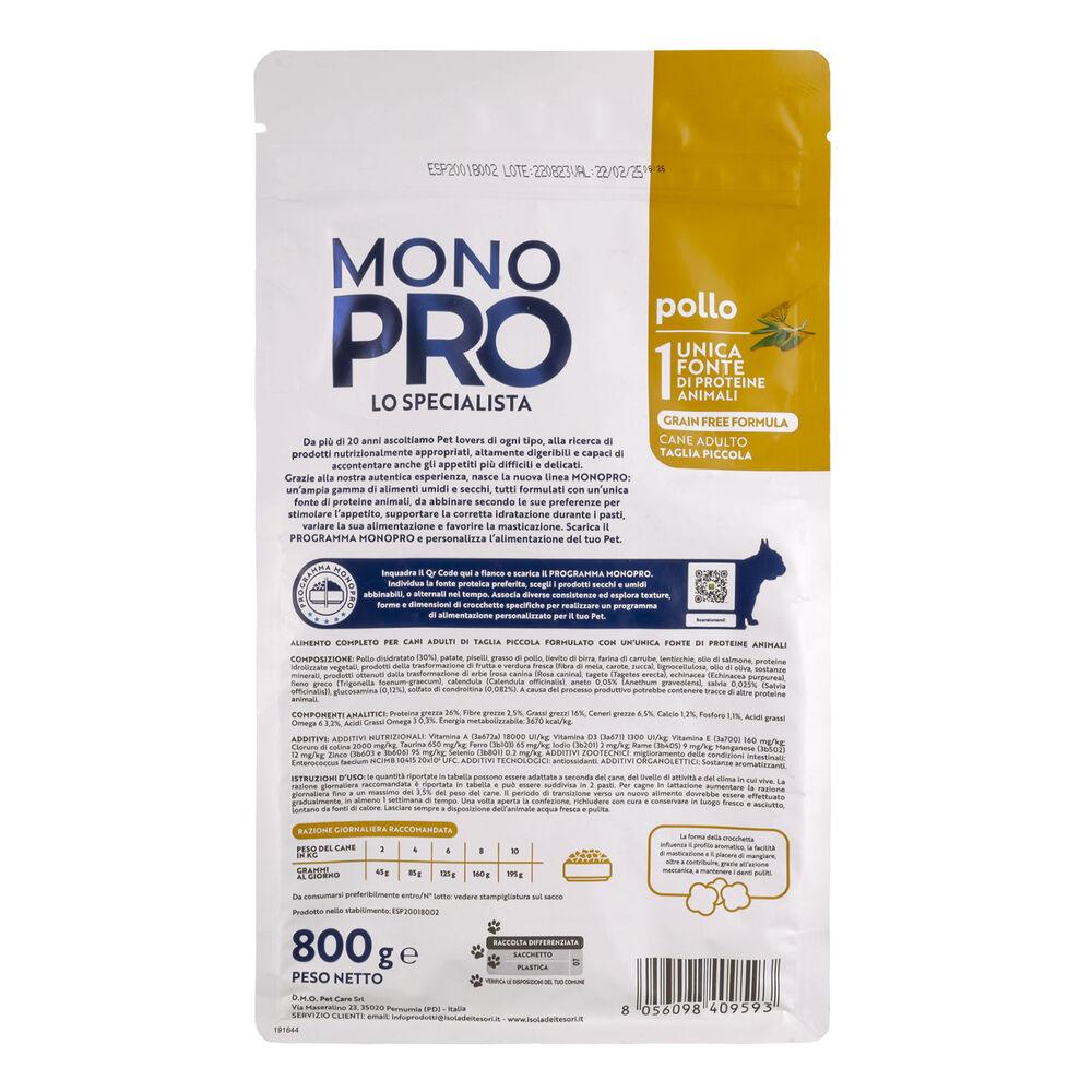 Monopro Dog Adult Mini Grain Free Pollo 800 gr 000125649 Vendita