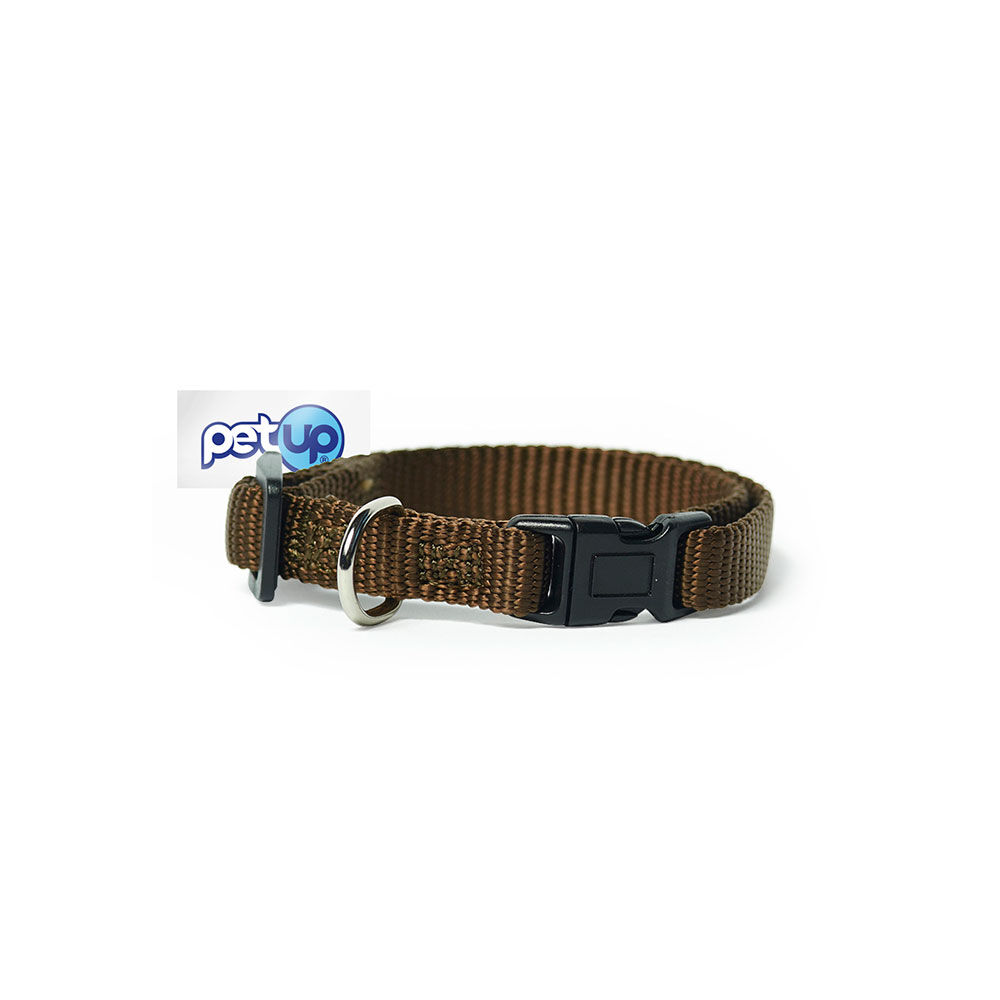 Petup Collare nylon a sgancio 12 mm marrone 000152665