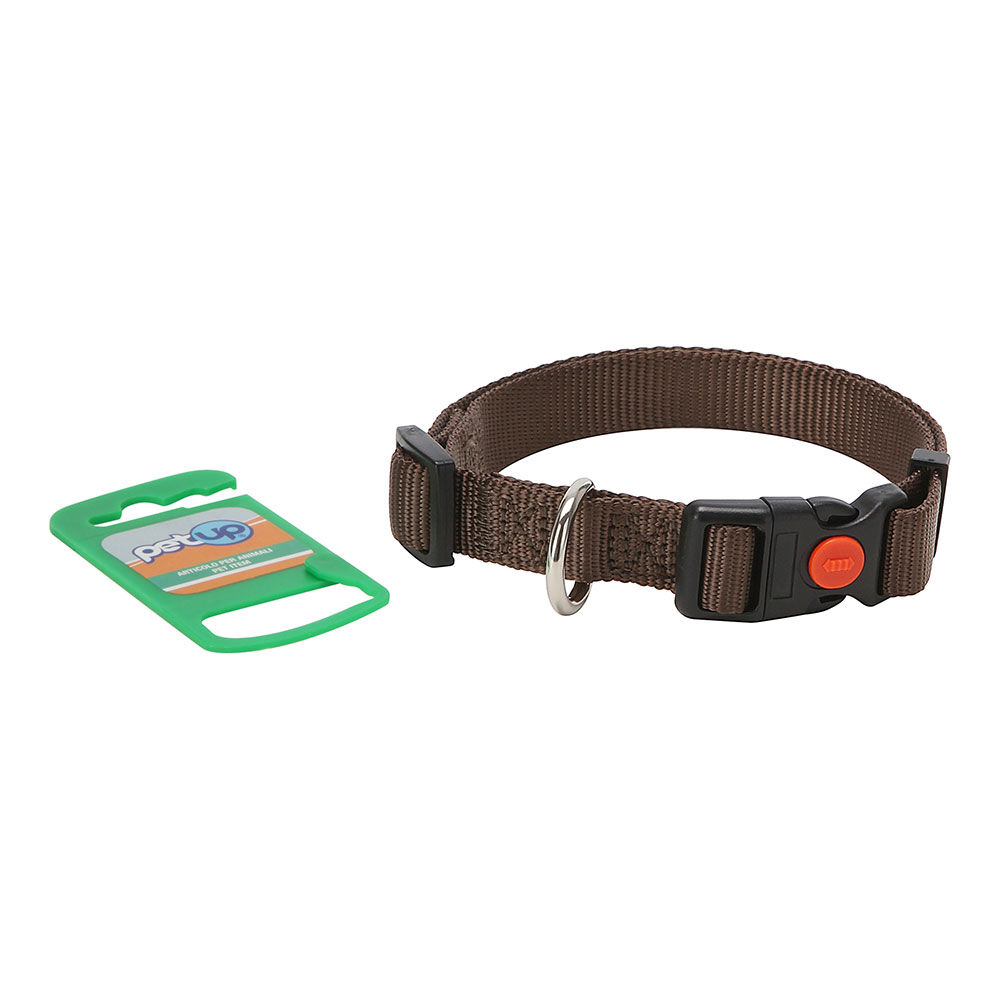 Petup Collare nylon a sgancio 18 mm marrone 000152677