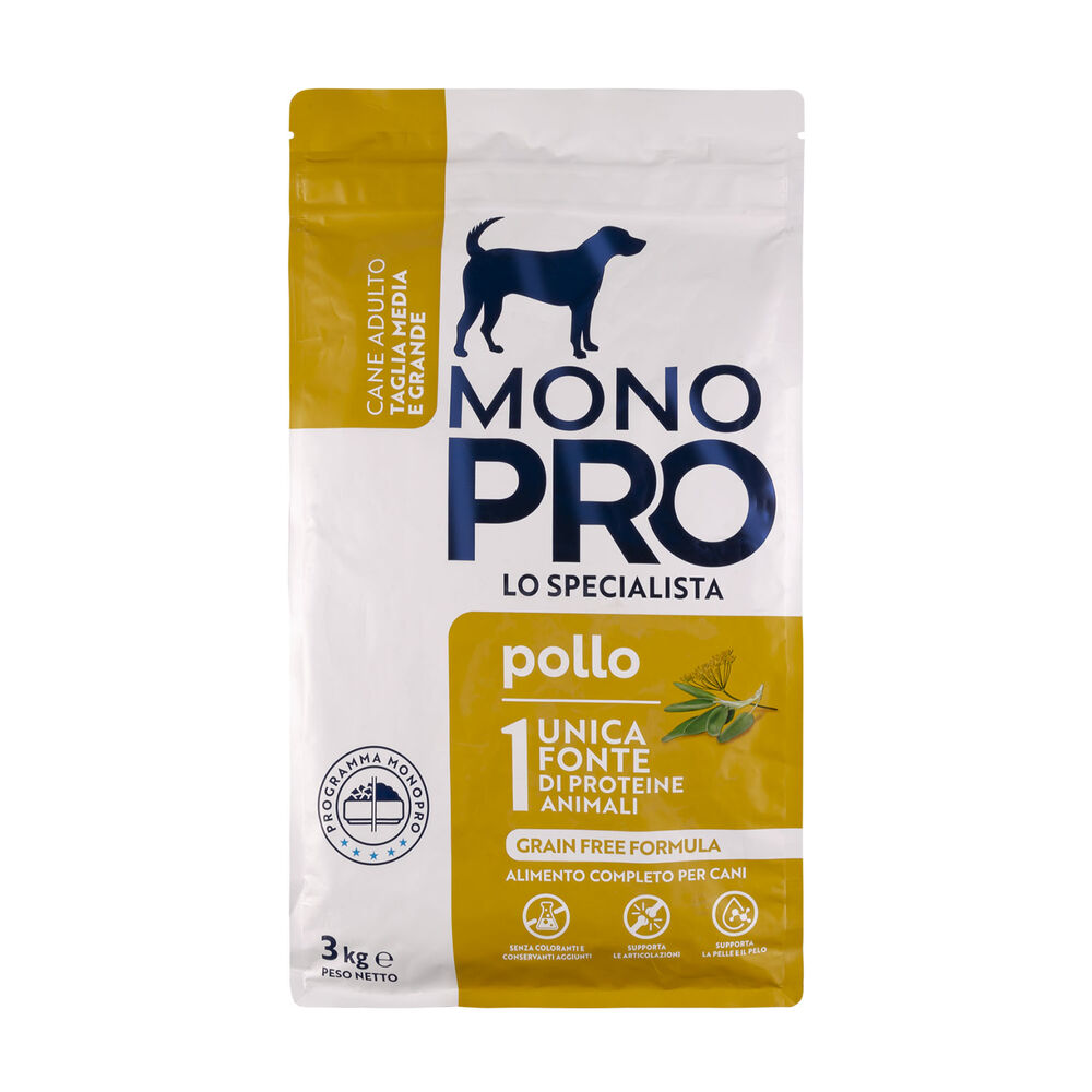 Monopro Dog Adult Medium&Large Grain Free Pollo 3 kg 000125661