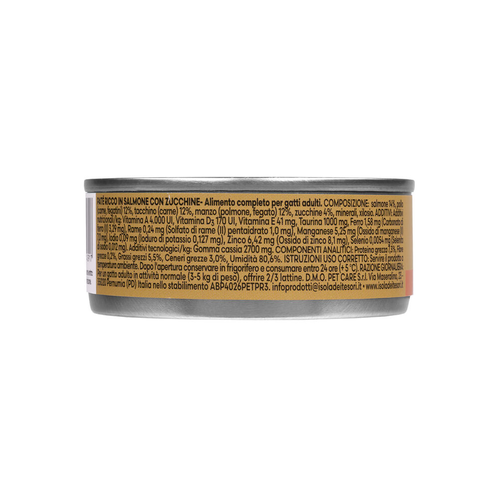 Naturalpet Premium Cat Adult Paté ricco in Salmone con zucchine 85gr 000143764 Ritorno libero
