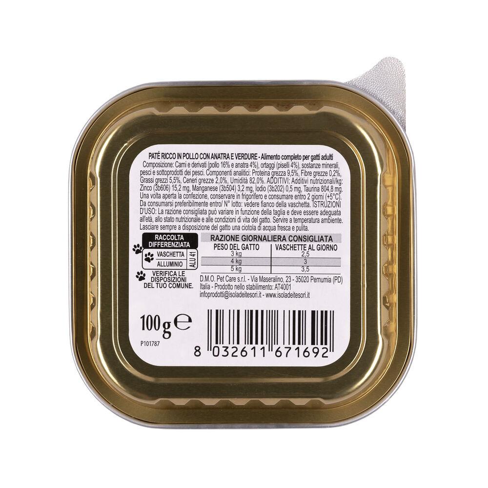 Naturalpet Cat Adult Paté riccon in Anatra Pollo e Verdure 100 gr 000504507 Qualità Garantita