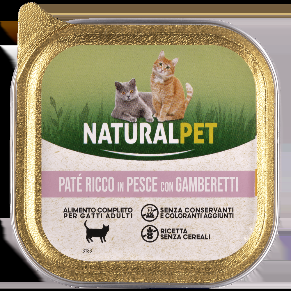 Naturalpet Cat Paté ricco in Salmone con gamberetti 100 gr 000143774 Promozione Limitata