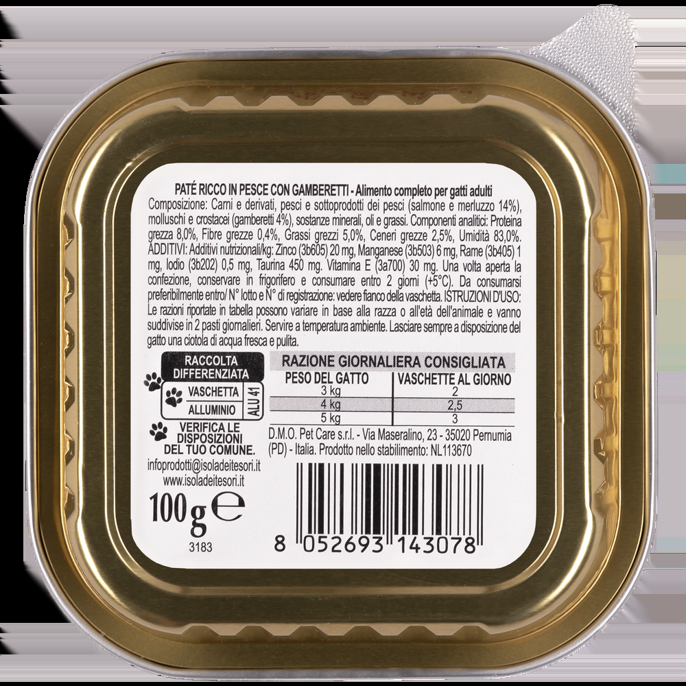 Naturalpet Cat Paté ricco in Salmone con gamberetti 100 gr 000143774 Promozione Limitata