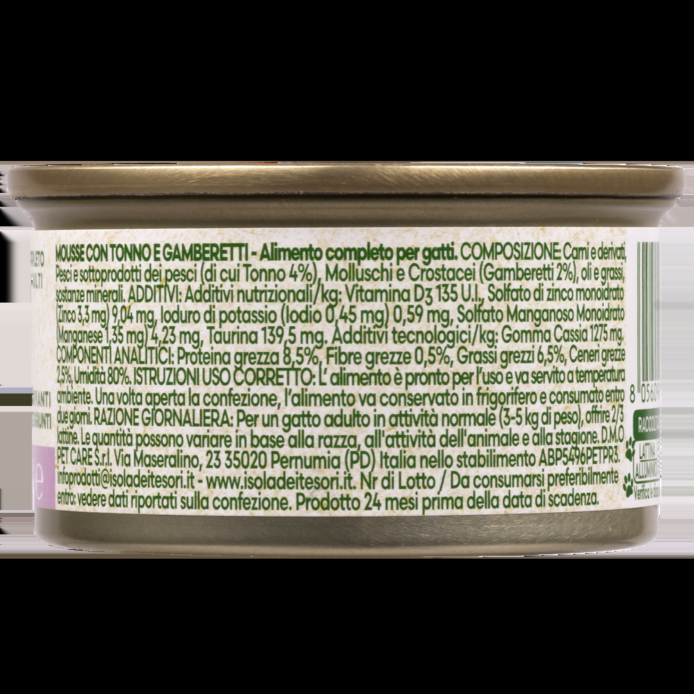 Naturalpet Cat Adult Mousse con Tonno e gamberetti 85 gr 000143682 Fino Al -60%