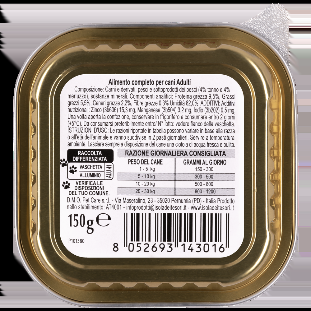 Naturalpet Dog Adult Paté con Tonno e merluzzo 150gr 000126875 Presa