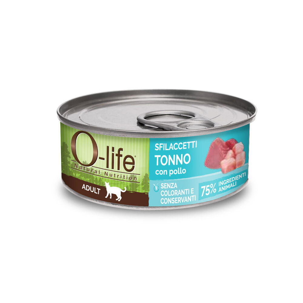O-life Cat Adult Sfilaccetti di Tonno con Pollo 70 gr 000143516 Online