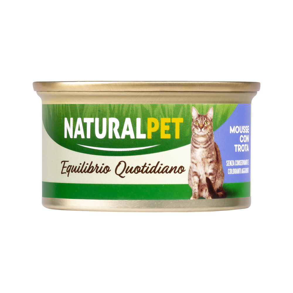 Naturalpet Equilibrio Quotidiano Cat Adult Mousse con Trota 85 gr 000143678 In Vendita