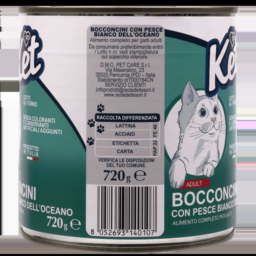 Ket Cat Adult All breeds Bocconcini Pesce dell'Oceano 720 gr 000143644 Prezzo di fabbrica