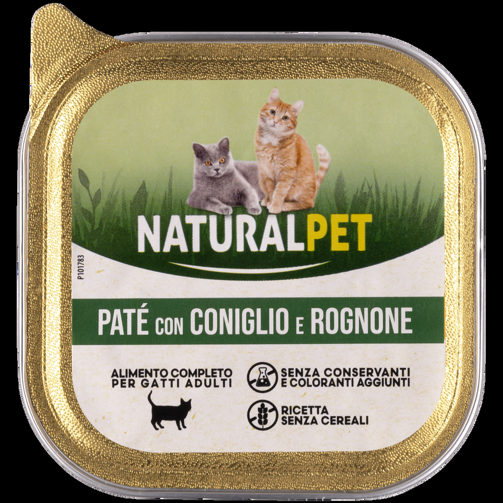 Naturalpet Cat Adult Paté con Coniglio e Rognone 100gr 000504506 Shopping online