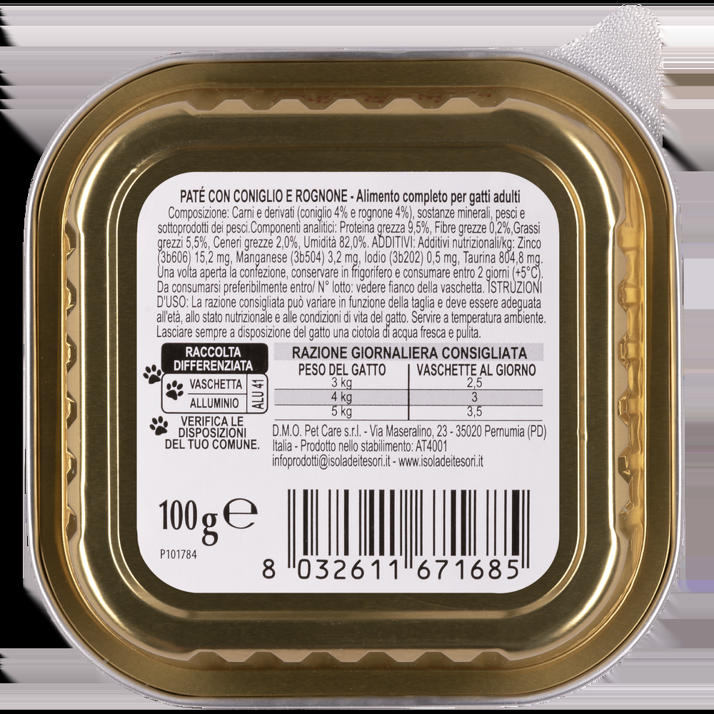 Naturalpet Cat Adult Paté con Coniglio e Rognone 100gr 000504506 Shopping online