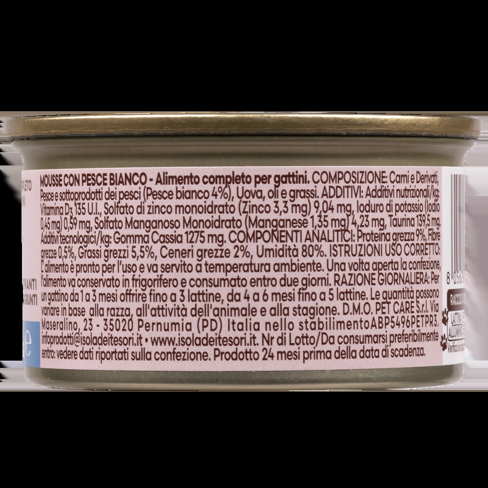 Naturalpet Kitten Prime Orme Mousse con Pesce Bianco 85 gr 000143686 Offerta natalizia