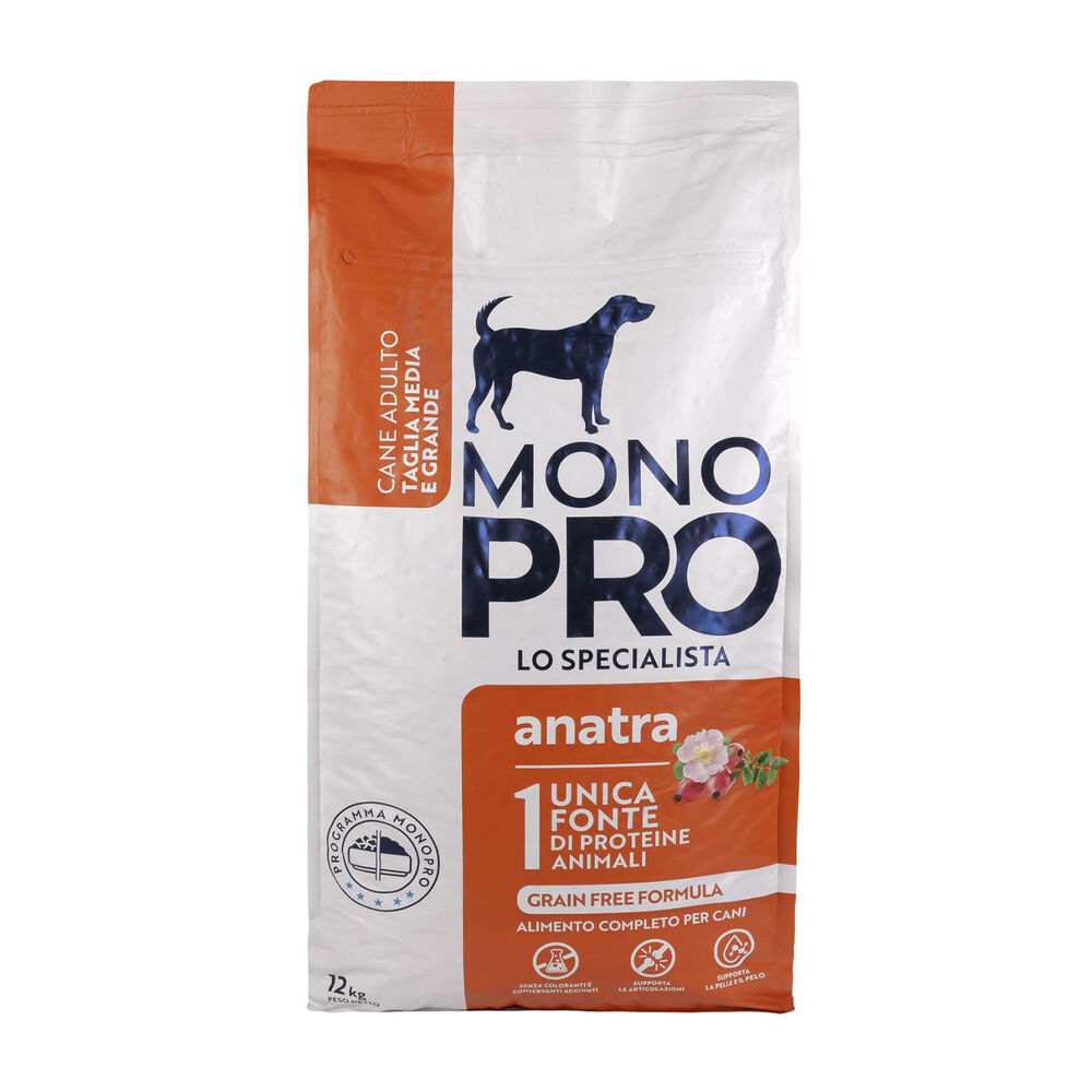 Monopro Dog Adult Medium&Large Grain Free Anatra 12 kg 000125668