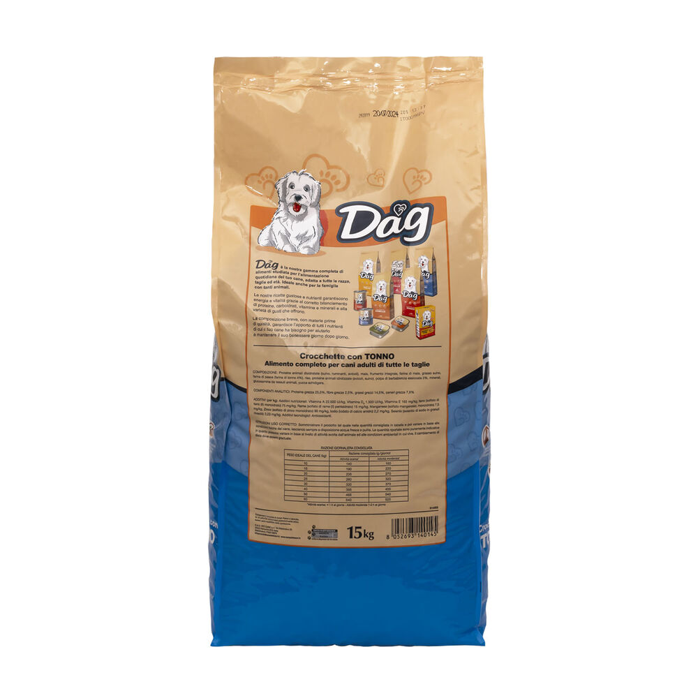 Dag Dog Adult All Breeds con Tonno 15 kg 000125700 Offerta San Valentino