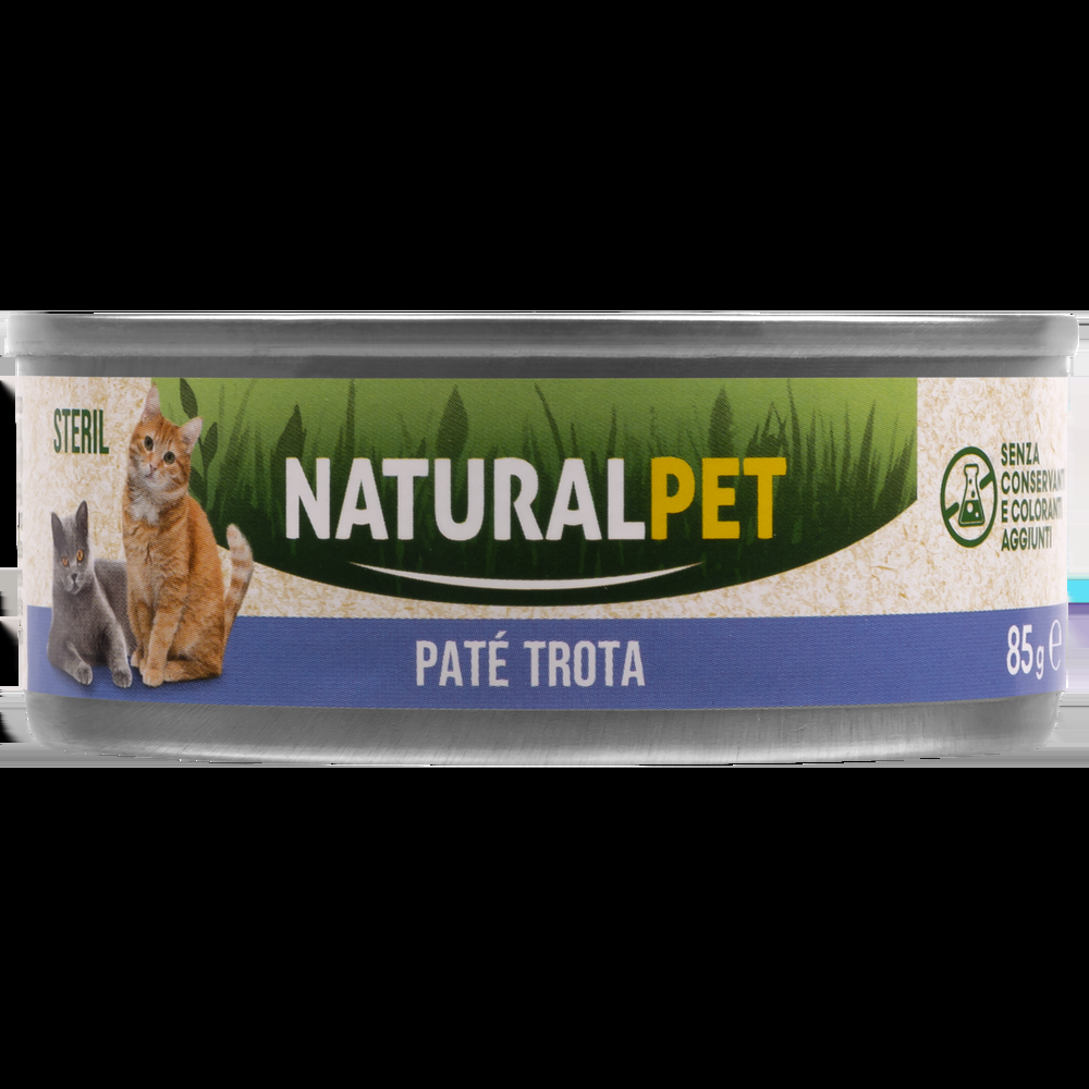 Naturalpet Cat Sterilised Paté alla trota 85gr 000143897 Smaltimento dello stoccaggio