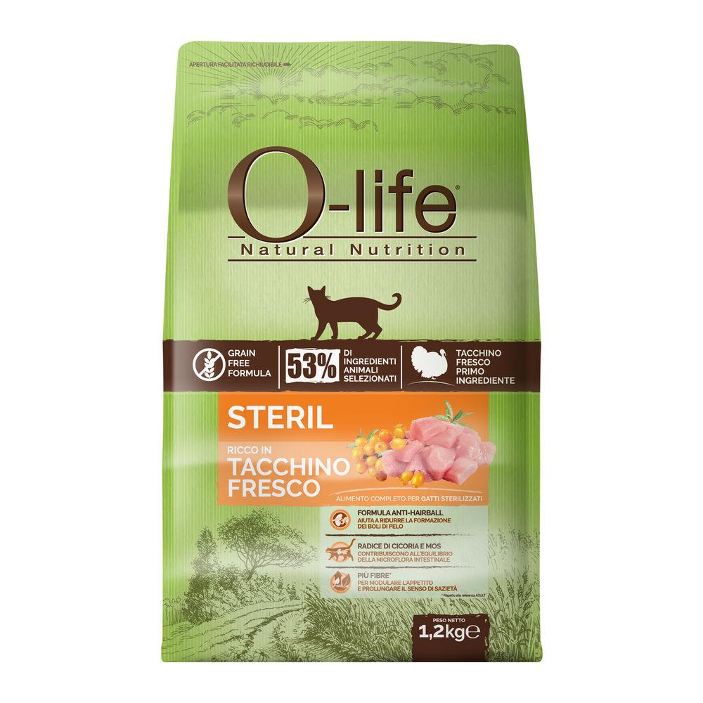 O-life Cat Adult Sterilised con Tacchino 1 2 Kg 000140863 Offerte stagionali