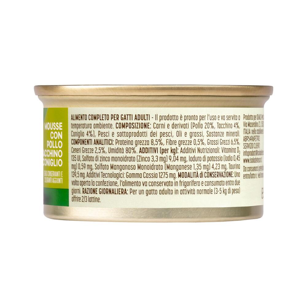 Naturalpet Equilibrio Quotidiano Cat Adult Mousse con Pollo Tacchino e Coniglio 85 gr 000143684 Offerte giornaliere