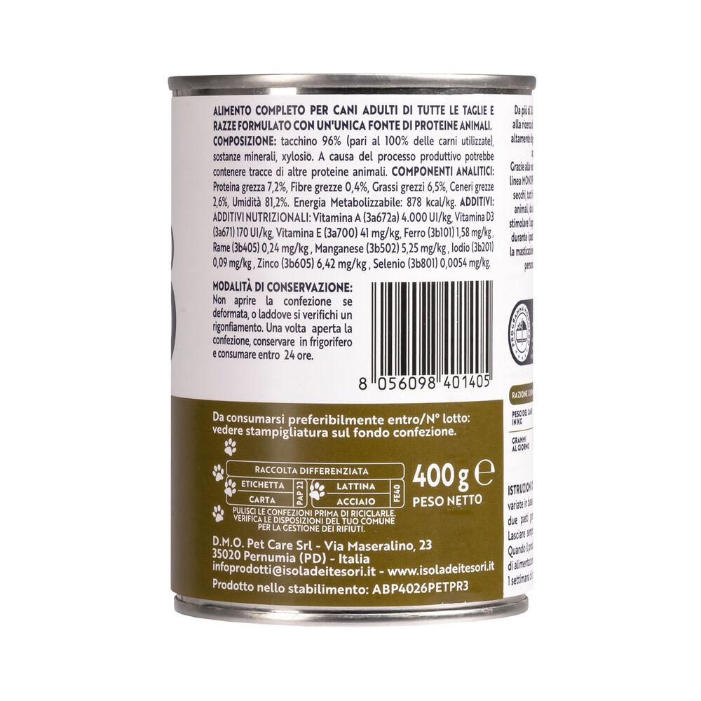 Monopro Dog Adult All Breeds Patè Tacchino 400 gr 000126816 Promozione temporanea
