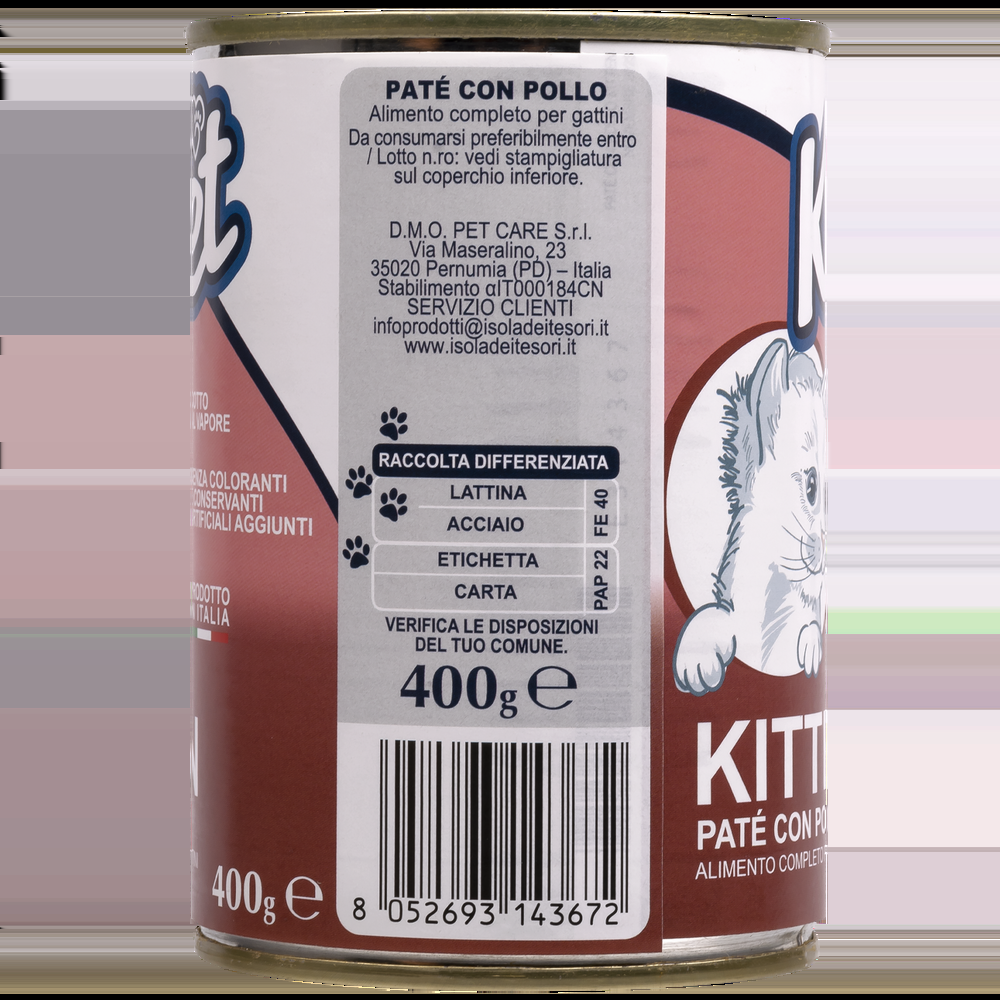 Ket Kitten Paté con Pollo 400gr 000143794 Sostegno trimestrale