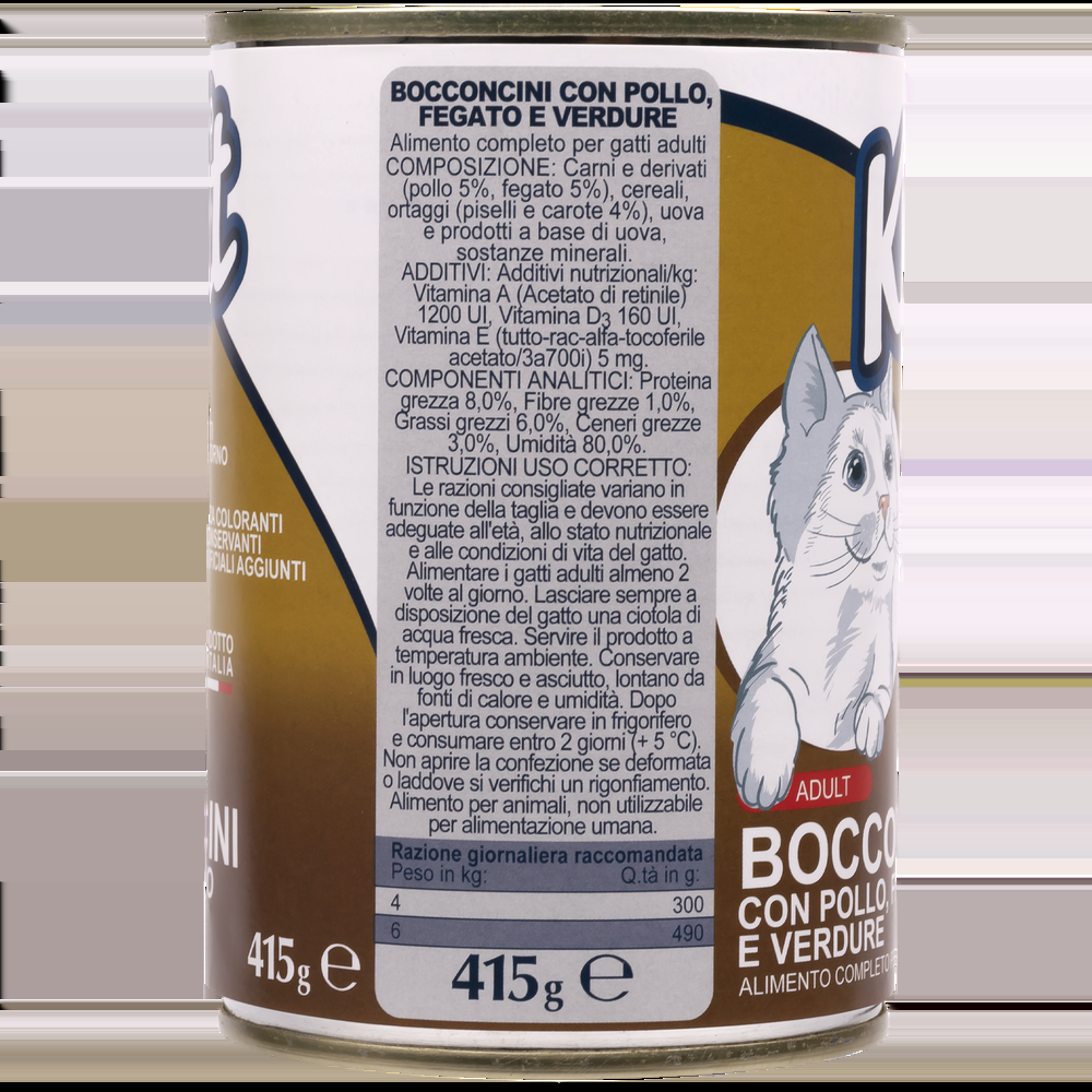 Ket Adult All breeds Bocconcini Pollo e Fegato 415 gr 000143640 In vendita