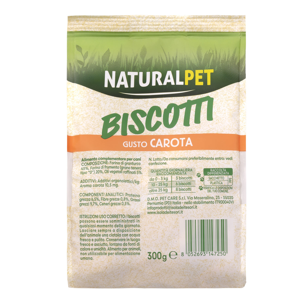 Naturalpet Dog Biscotti gusto Carota 300gr 000138868 Offerta