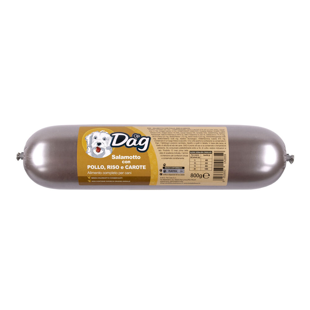 Dag Dog Salamotto con Pollo riso e carote 800gr 000126929