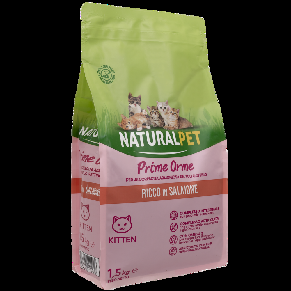 Naturalpet Prime Orme Kitten ricco in Salmone 1 5kg 000141066 Flash Sale