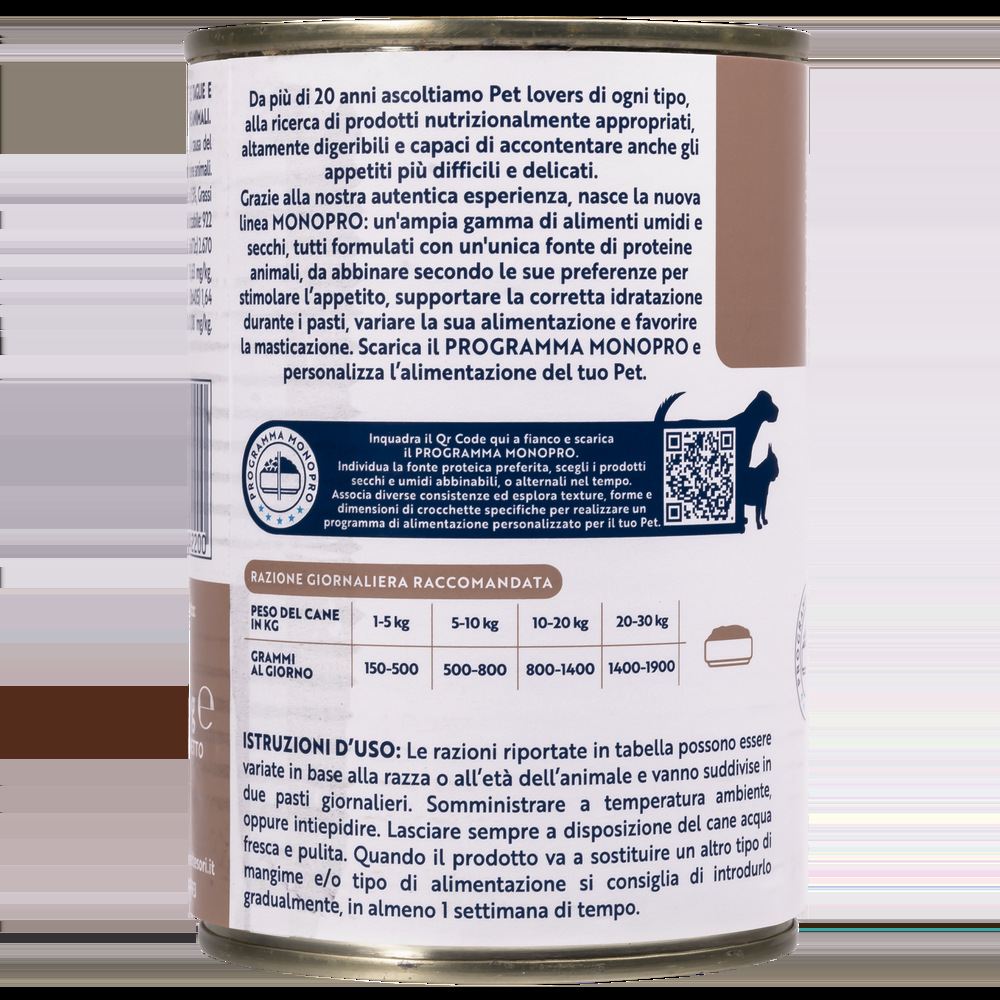 Monopro Dog Adult All breeds Patè Quaglia 400 gr 000126855 Offerta Giorno del Papà
