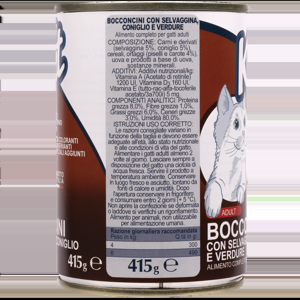Ket Adult All breeds Bocconcini Selvaggina e Coniglio 415 gr 000143638 Latest stili