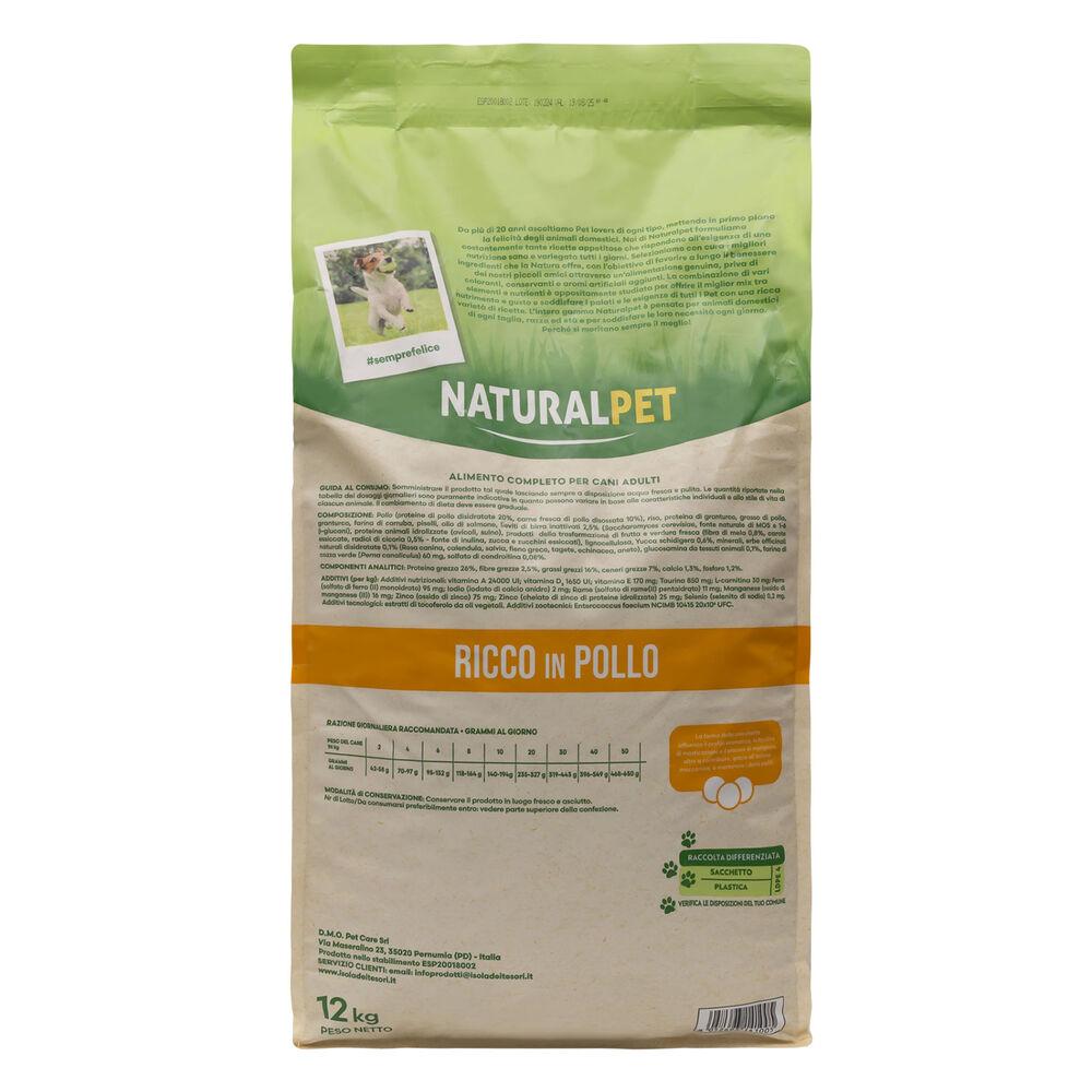 Naturalpet Dog Adult All Breed Ricco in Pollo 12 kg 000125796 Sostegno trimestrale