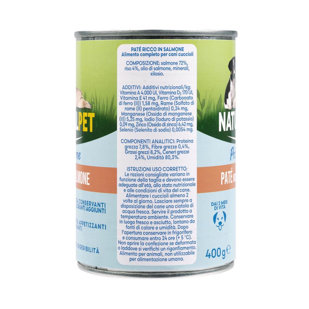 Naturalpet Prime Orme Puppy Paté ricco in Salmone 400gr 000126895 Promozione