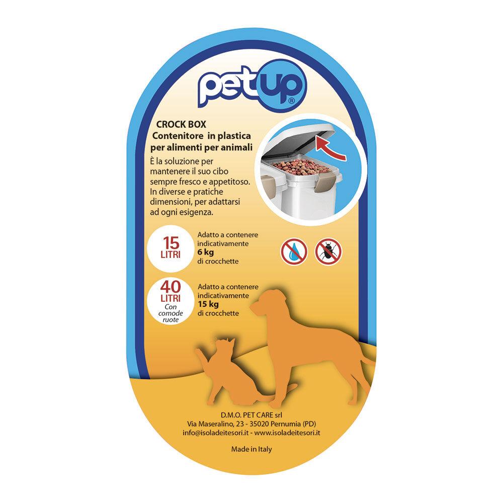Petup Crock-box Bidone porta crocchette 15 Lt 000172317 Outlet