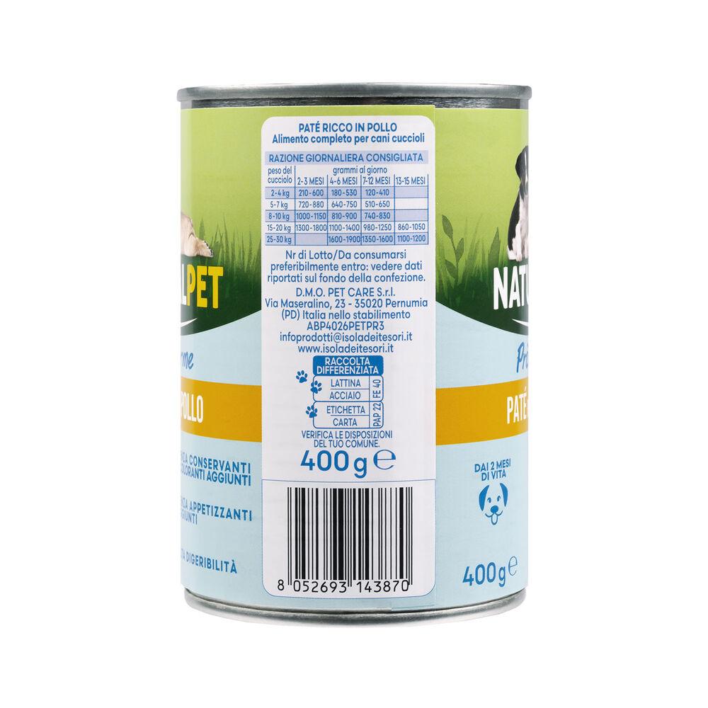 Naturalpet Prime Orme Puppy Paté ricco in Pollo 400gr 000126893 Saldi