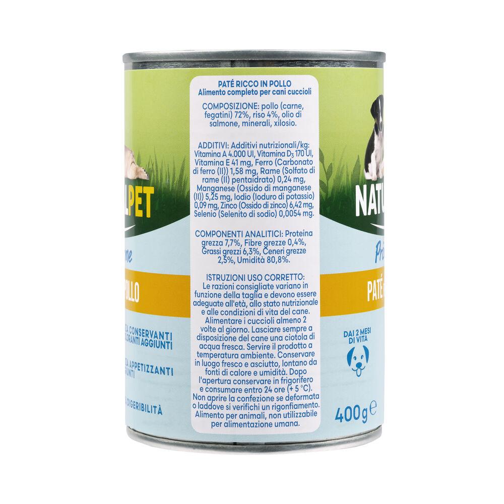 Naturalpet Prime Orme Puppy Paté ricco in Pollo 400gr 000126893 Saldi