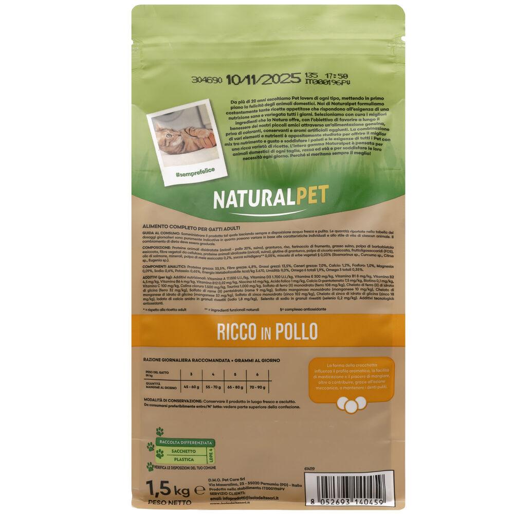 Naturalpet Premium Cat Adult Hairball ricco in Pollo 1 5 kg 000141006 Hotsell